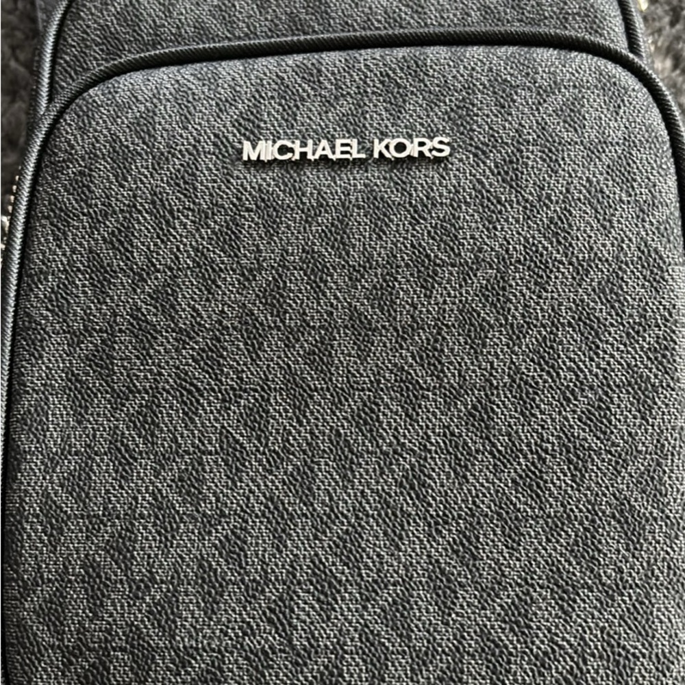 Michael Kors Textured Black Belt Bag
